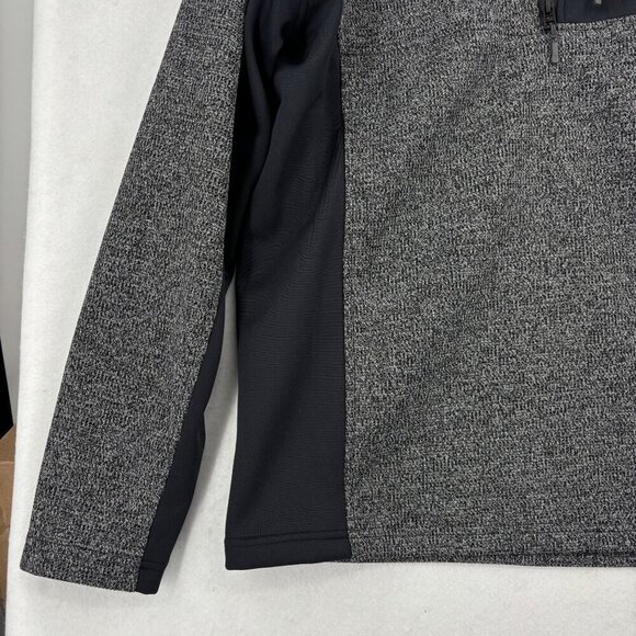 Spyder Half Zip Sweater Jacket Mens XL Gray Black Gait Knit Pullover Fleece Line - Picture 7 of 13